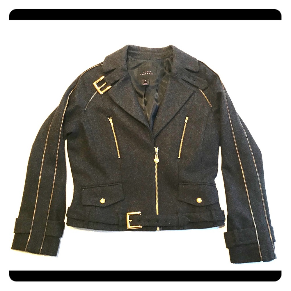 Pink Tartan wool jacket - Size 10 women’s